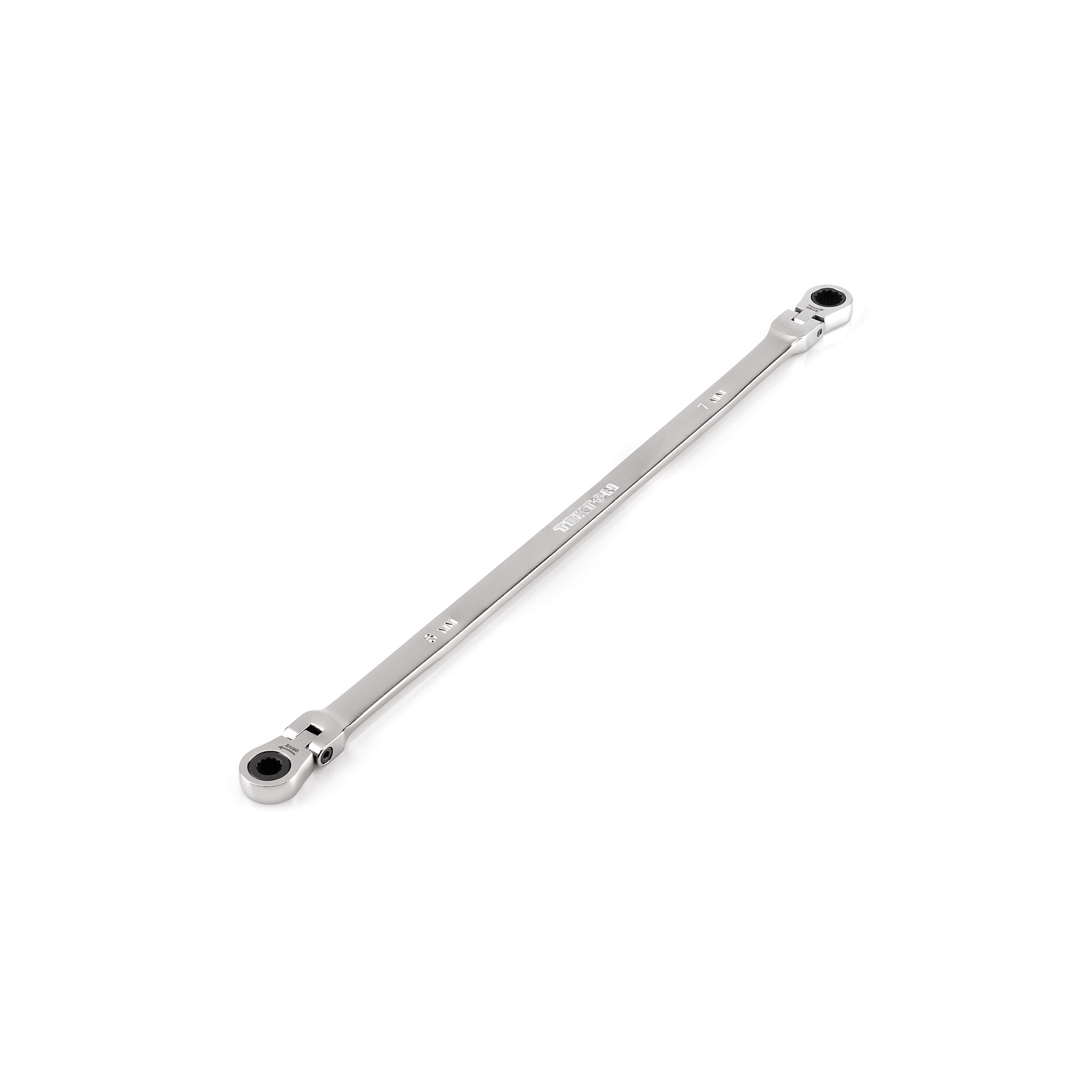 TEKTON 6 x 7 mm Long Flex Head 12-Point Ratcheting Box End Wrench | WRB36406
